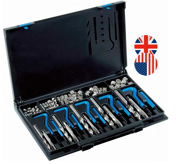 QUARKZMAN Lot De 2 Tarauds Droits 4-40 UNC HSS6542 – 50mm, Filetage Américain, Nitruré Noirci, Pour Trous Traversants Et Taraudage De Précision Sur Acier, Inox, Cuivre