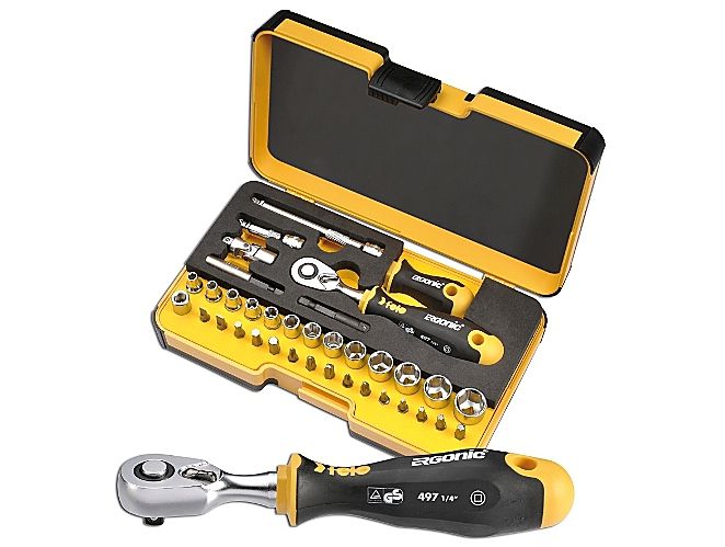 Set de 9 clés à douille avec embout torx de différentes tailles