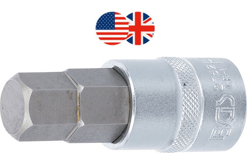 Draper 16614 Douille Carrée à 6 Pans 1/2" Taille 23 Mm Bleu