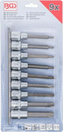 Lot De 3 Douilles Torx T30 1/4" - Longueur 38mm, Acier S2, Pour Usage Manuel