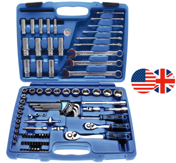 Coffret d'outils en pouce US, 92 pièces